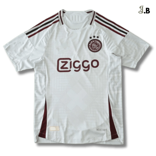 AFC Ajax Vintage White & Maroon 3rd Player Jersey - JogaBonito - Jersey