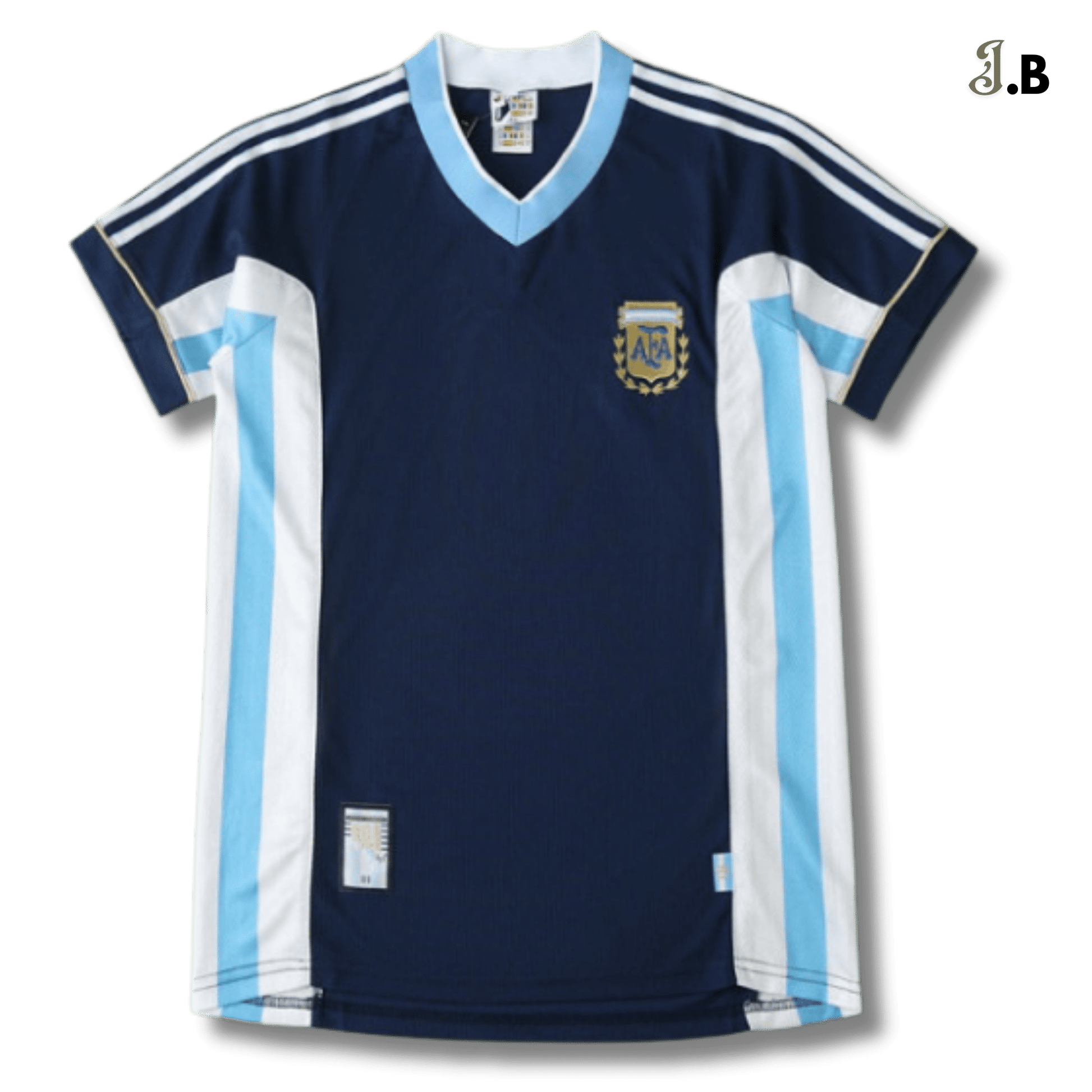 Argentina Vintage 98 Away Navy/White Jersey - JogaBonito - Jersey