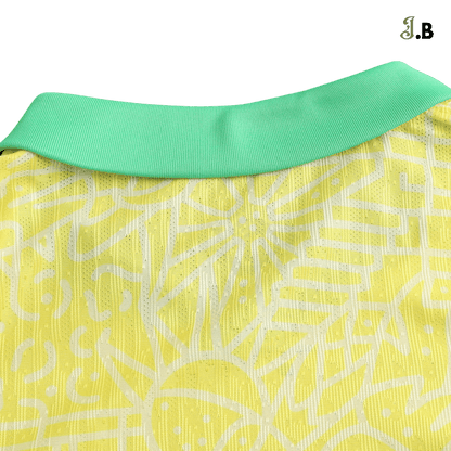 Brazil 2024 Home Long Sleeve Player Version Yellow Jersey - JogaBonito - Jersey