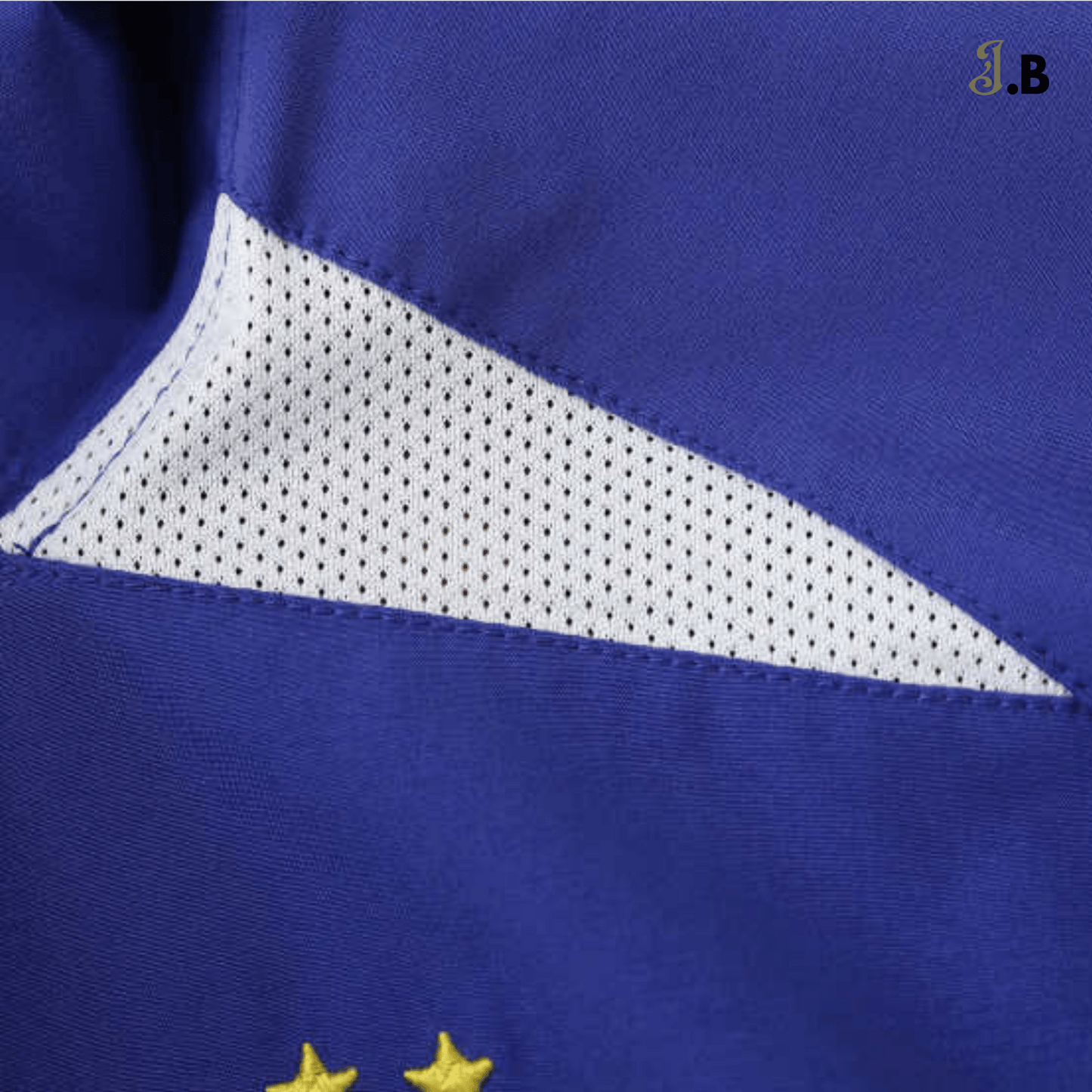 Brazil Vintage 02 Away Fan Version Blue Jersey - JogaBonito - Jersey