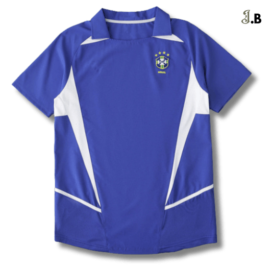 Brazil Vintage 02 Away Fan Version Blue Jersey - JogaBonito - Jersey