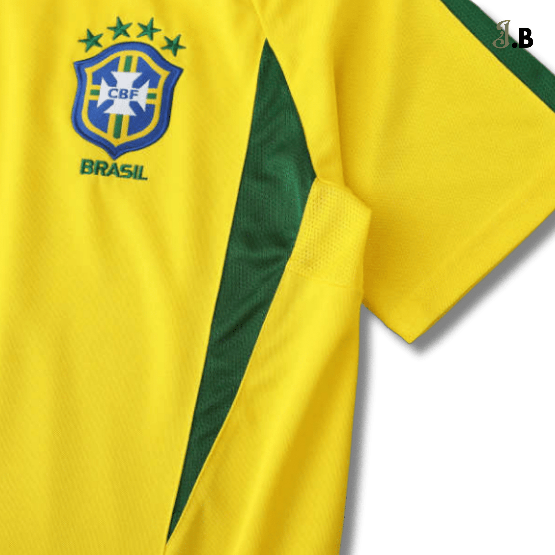 Brazil Vintage 02 Home Fan Version Yellow Jersey - JogaBonito - Jersey