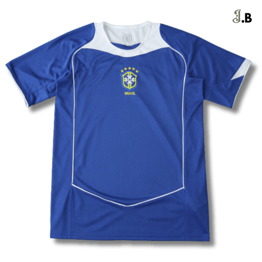 Brazil Vintage 04 Away Fan Version Blue Jersey - JogaBonito - Jersey
