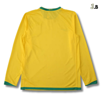 Brazil Vintage 06 Home Fan Version Yellow Long Sleeve Jersey - JogaBonito - Jersey