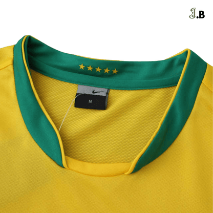 Brazil Vintage 06 Home Fan Version Yellow Long Sleeve Jersey - JogaBonito - Jersey