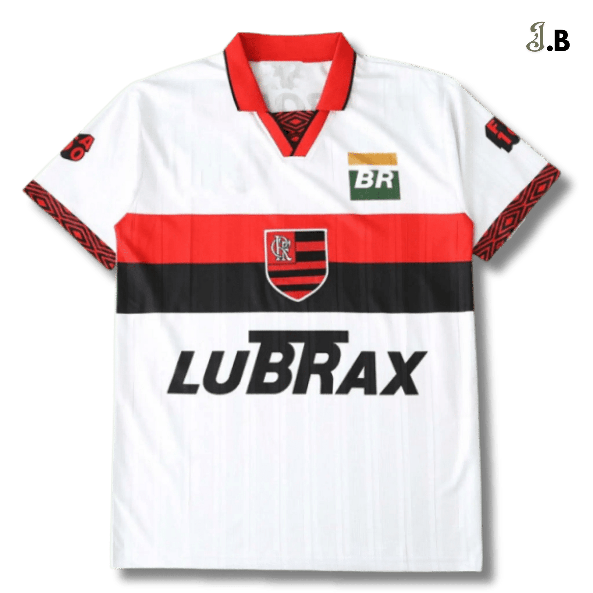 CR Flamengo Vintage 94 White Away Jersey - JogaBonito - Jersey