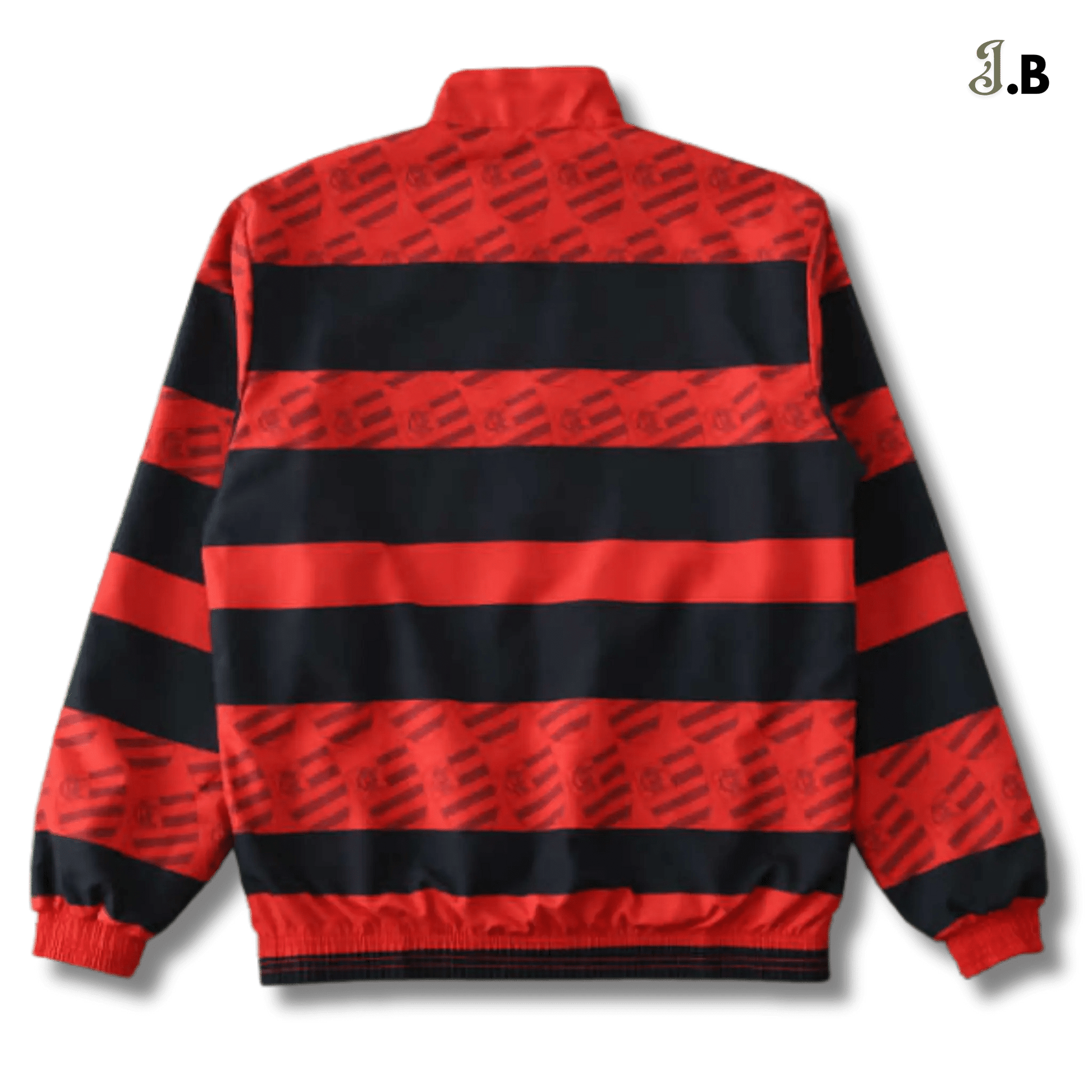 CR Flamengo Vintage Striped Reversible Windbreaker - JogaBonito - Jersey