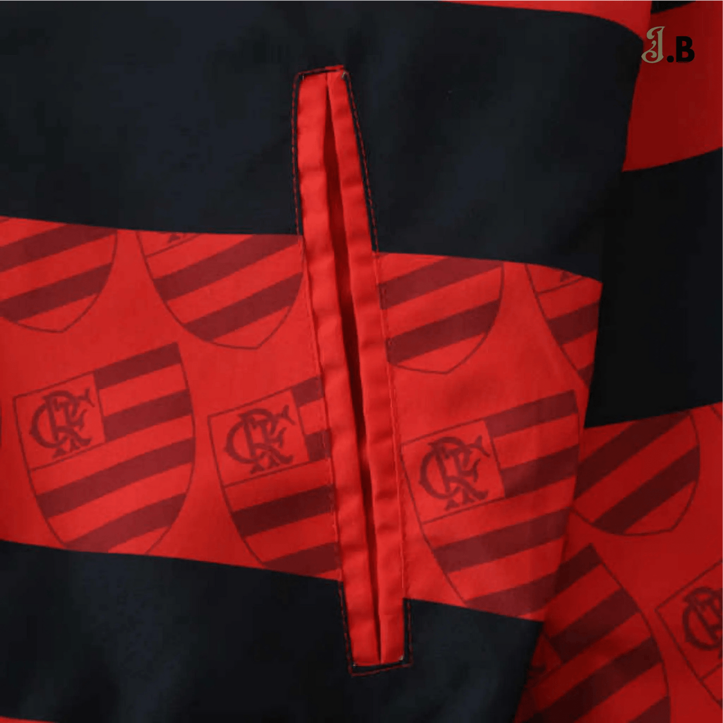 CR Flamengo Vintage Striped Reversible Windbreaker - JogaBonito - Jersey