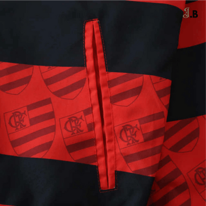 CR Flamengo Vintage Striped Reversible Windbreaker - JogaBonito - Jersey