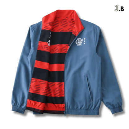 CR Flamengo Vintage Striped Reversible Windbreaker - JogaBonito - Jersey