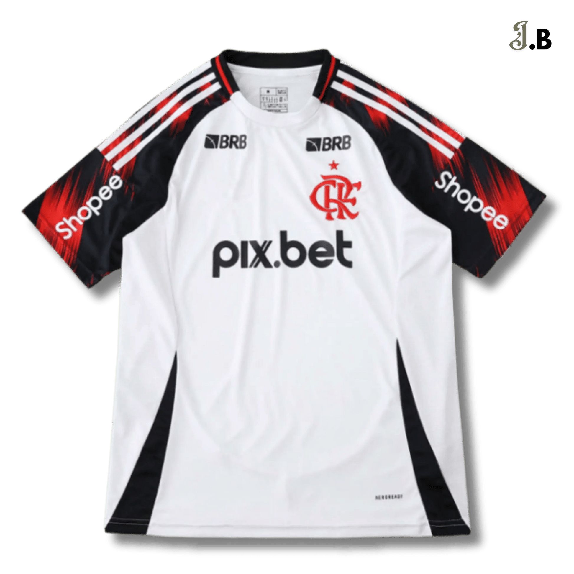 CR Flamengo Vintage White Away Player Jersey - JogaBonito - Jersey