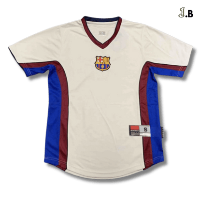 FC Barcelona Vintage 98 White Away Jersey - JogaBonito - Jersey