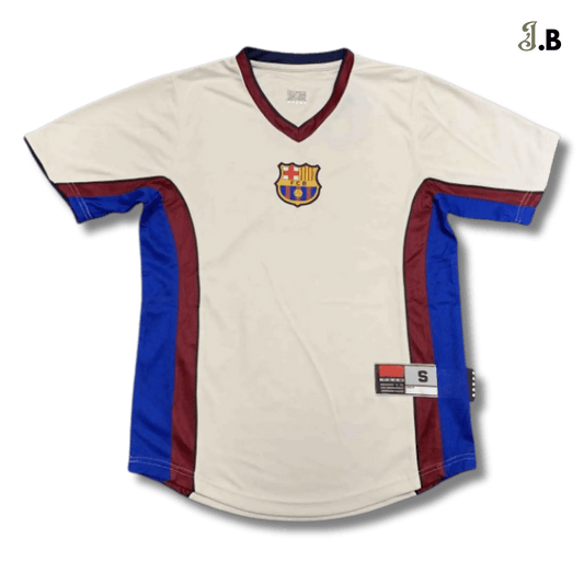FC Barcelona Vintage 98 White Away Jersey - JogaBonito - Jersey