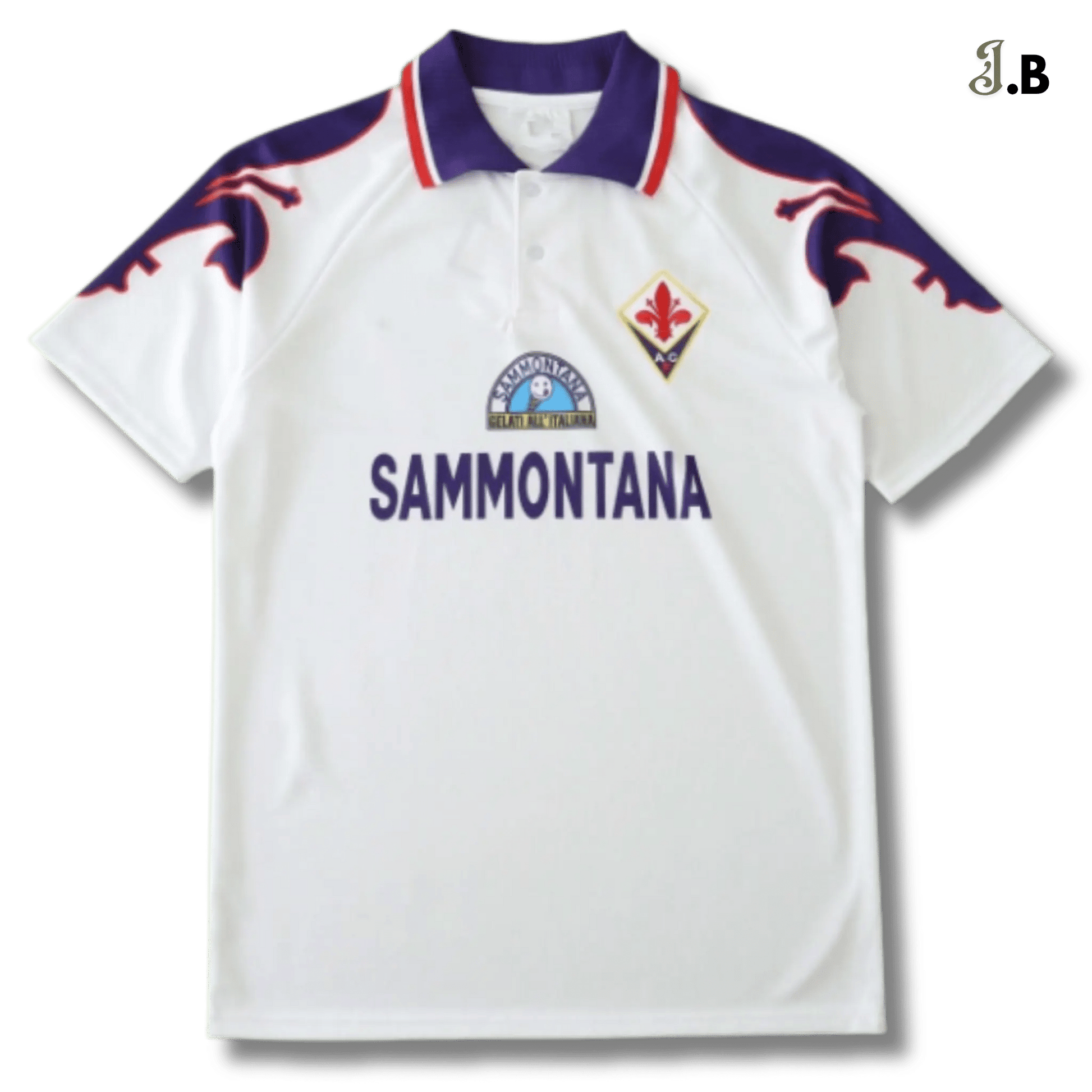 Fiorentina ACF Vintage 95 White Away Fan Jersey - JogaBonito - Jersey