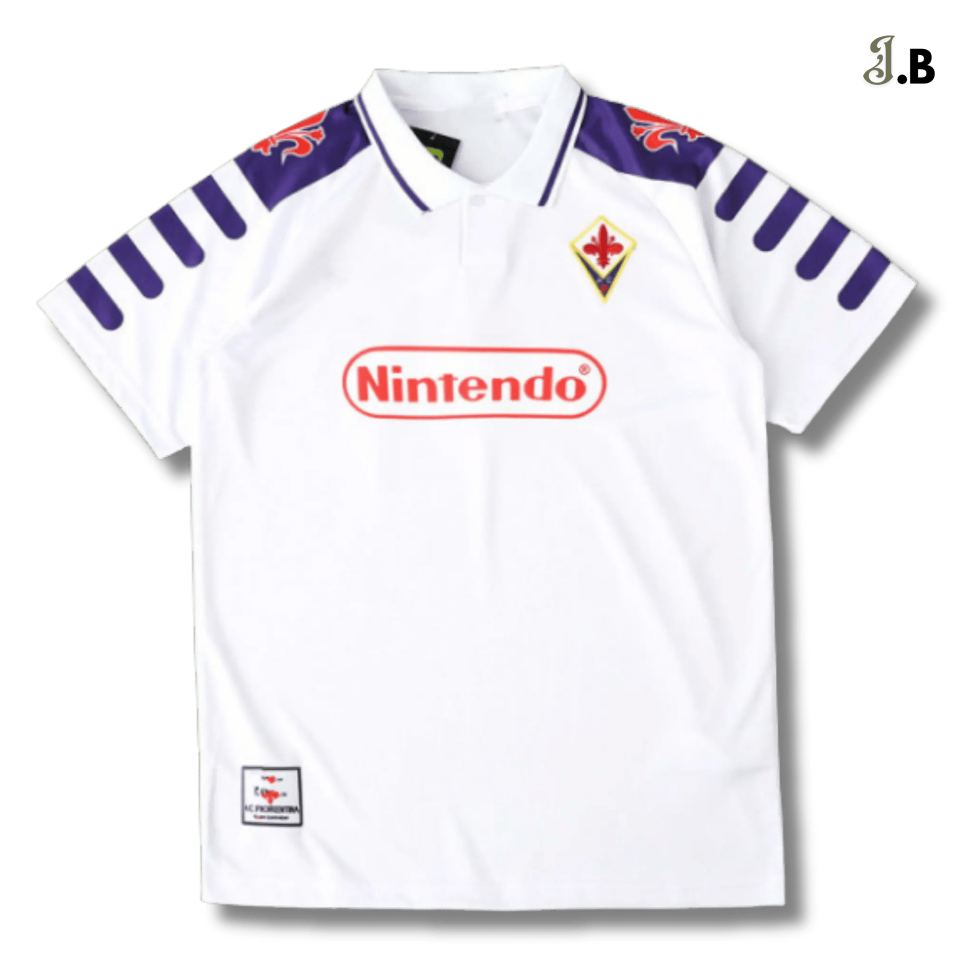 Fiorentina ACF Vintage 98 White Away Fan Jersey - JogaBonito - Jersey