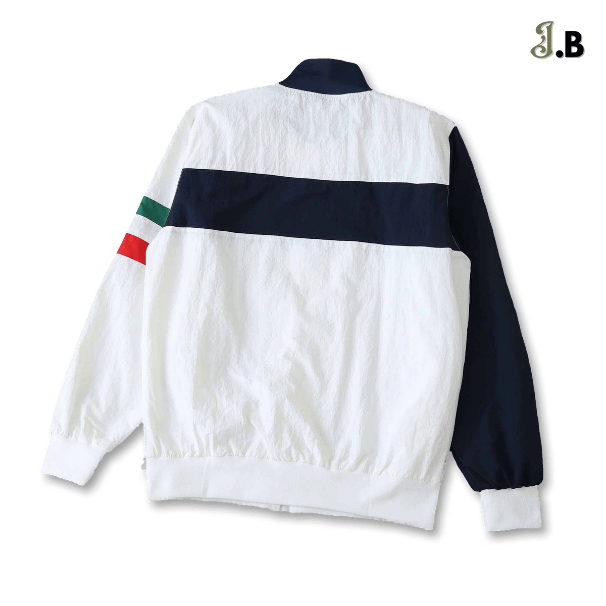 Italy Retro White/Navy Windbreaker - JogaBonito - Windbreaker