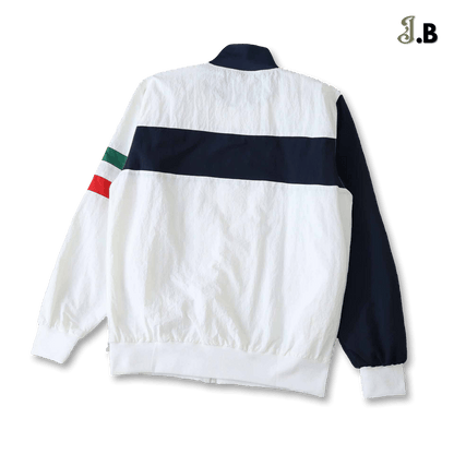 Italy Retro White/Navy Windbreaker - JogaBonito - Windbreaker