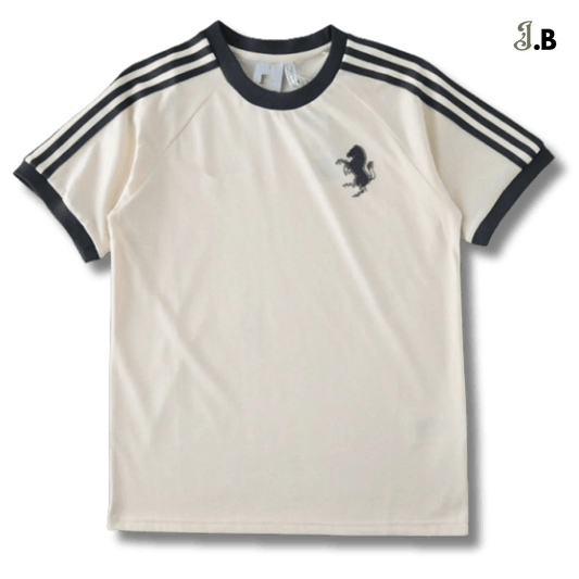 Juventus F.C Vintage Beige Cotton T-Shirt - JogaBonito - Jersey