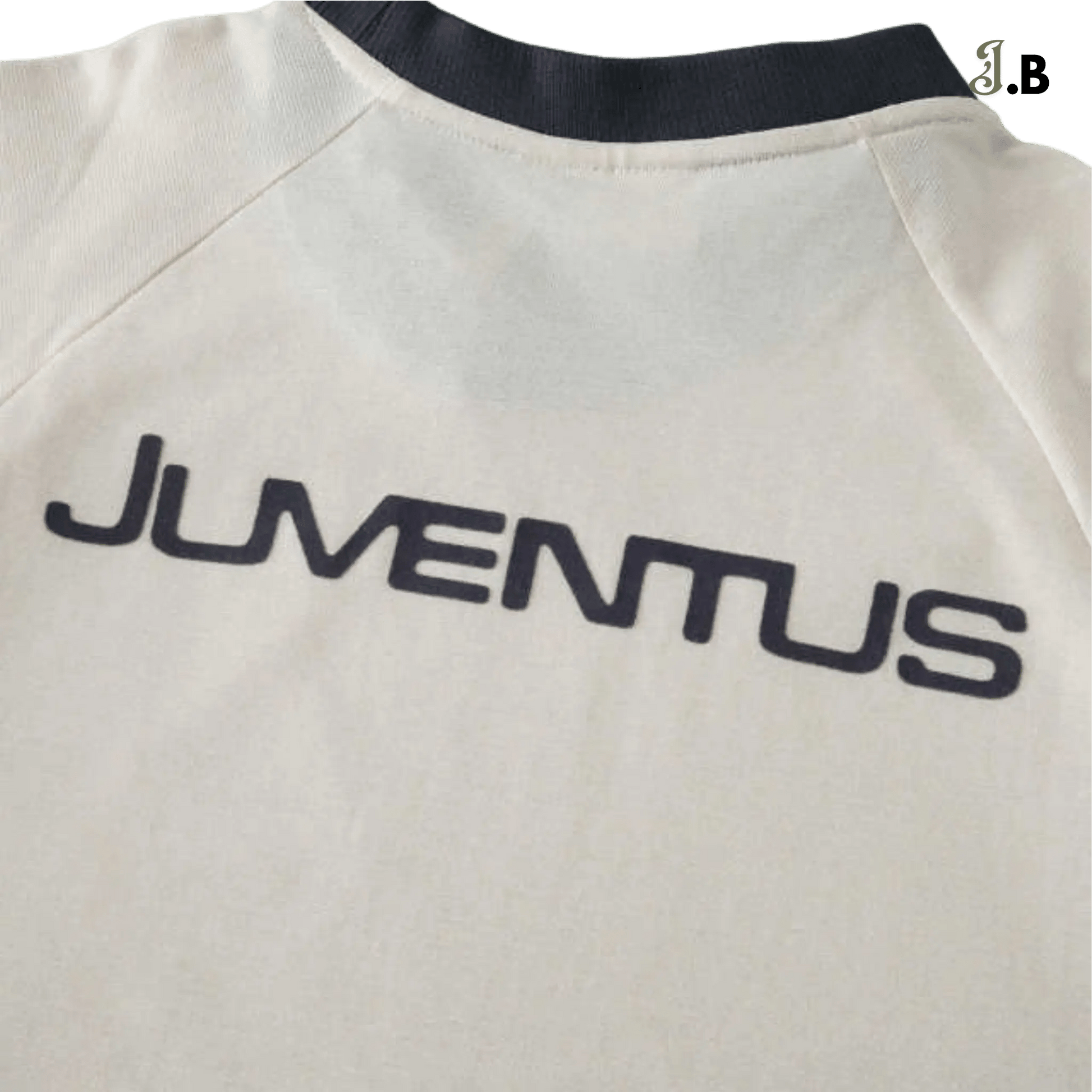 Juventus F.C Vintage Beige Cotton T-Shirt - JogaBonito - Jersey