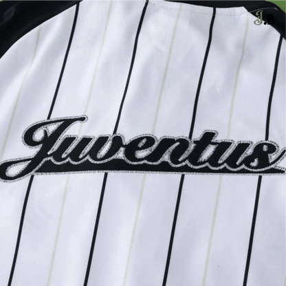 Juventus F.C Vintage White Baseball Jersey - JogaBonito - Jersey