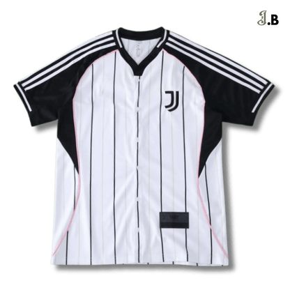 Juventus F.C Vintage White Baseball Jersey - JogaBonito - Jersey