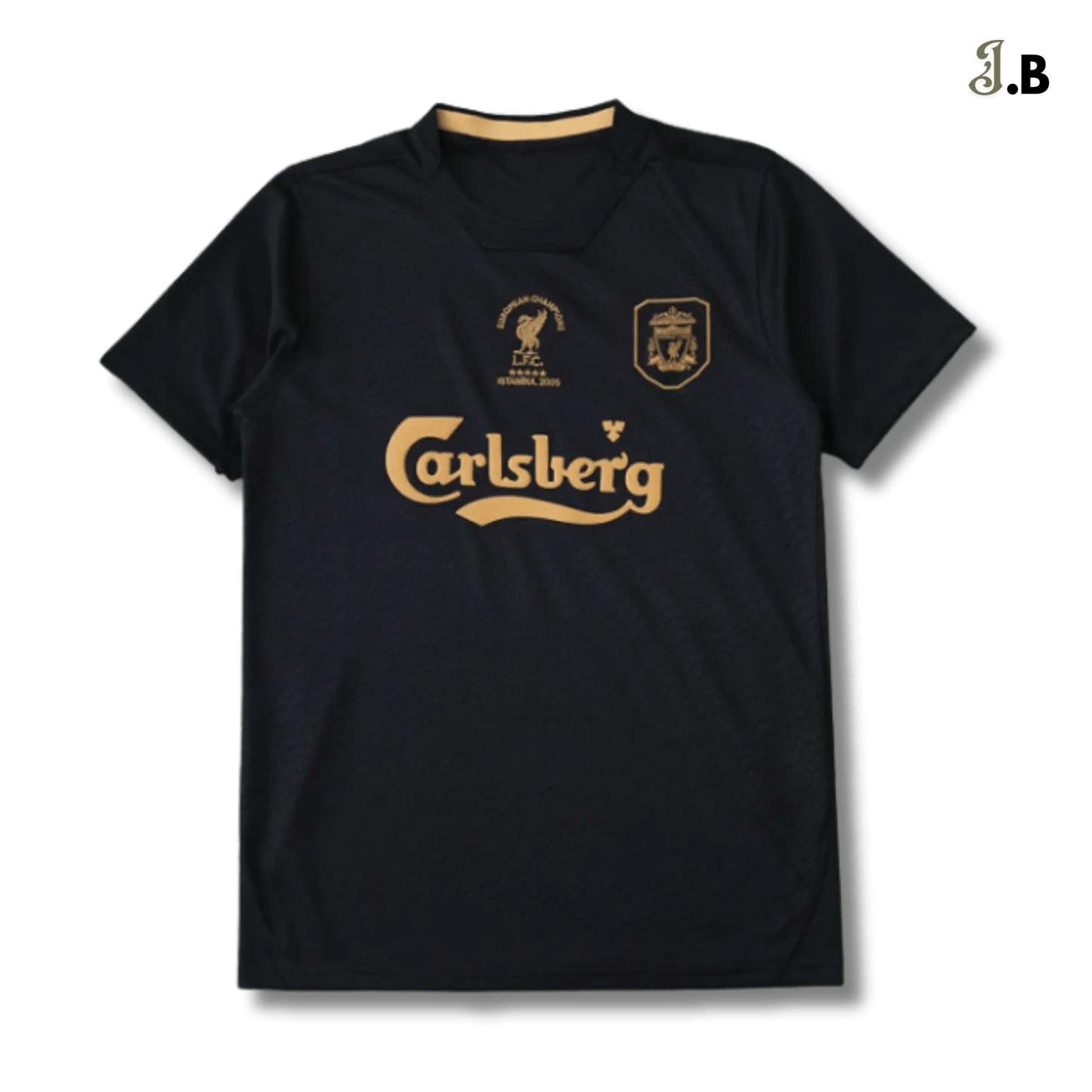 Liverpool FC Vintage Black Gold Third Jersey - JogaBonito - Jersey