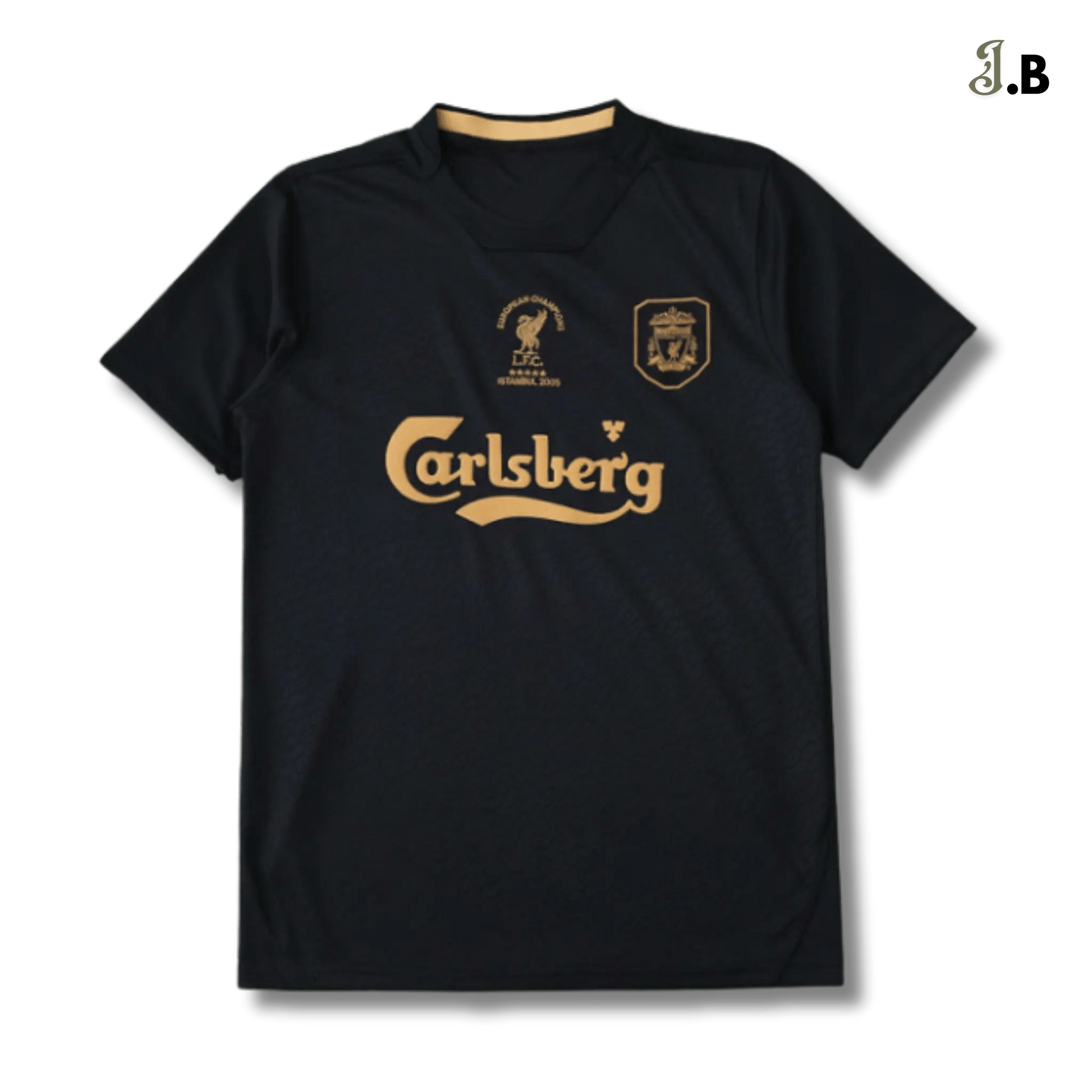 Liverpool FC Vintage Black Gold Third Jersey - JogaBonito - Jersey
