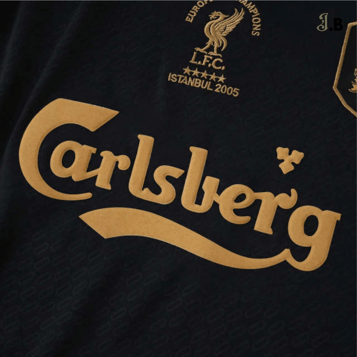 Liverpool FC Vintage Black Gold Third Jersey - JogaBonito - Jersey