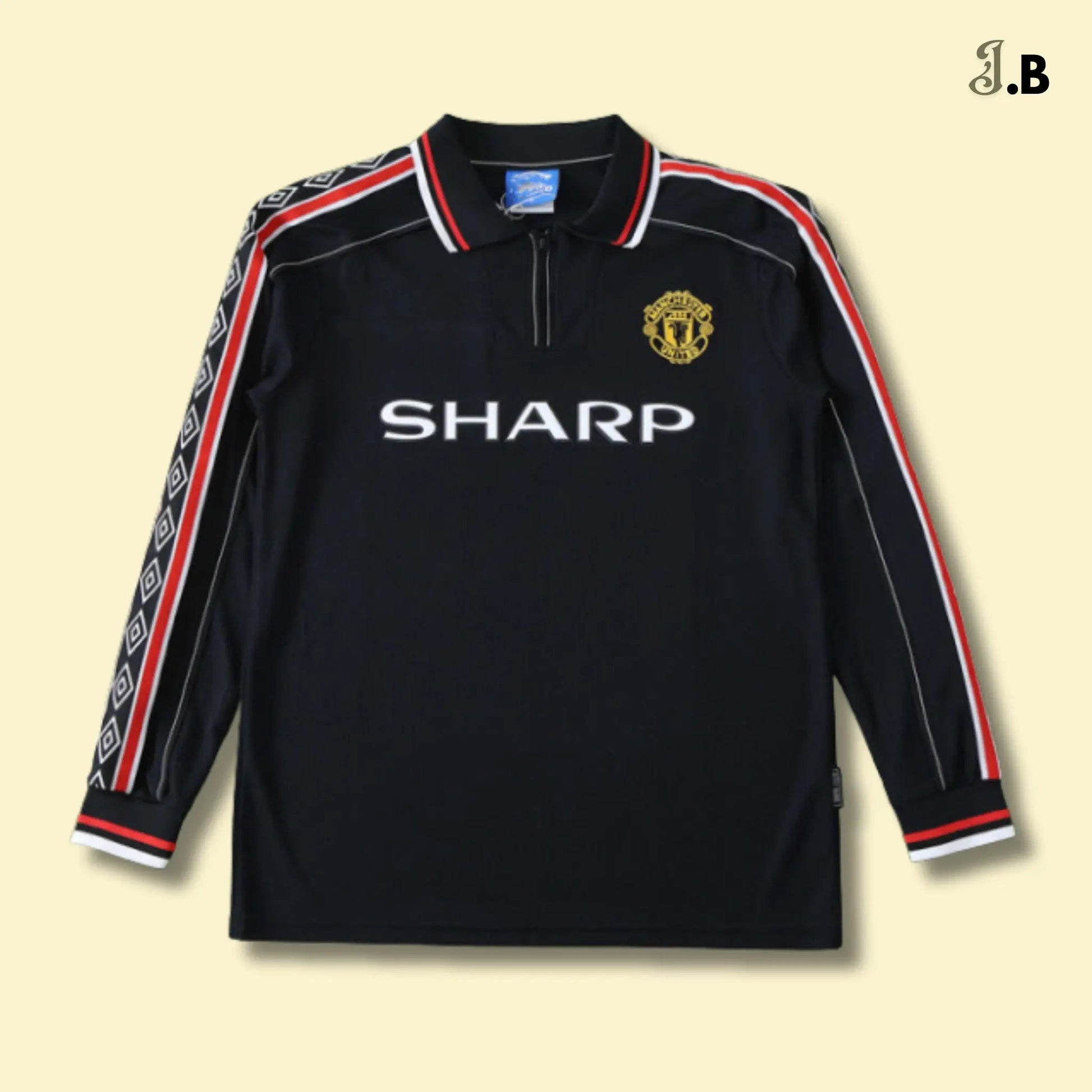 MUFC Retro Black 1998 Long Sleeve - JogaBonito - Jersey