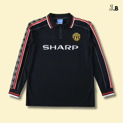 MUFC Retro Black 1998 Long Sleeve - JogaBonito - Jersey