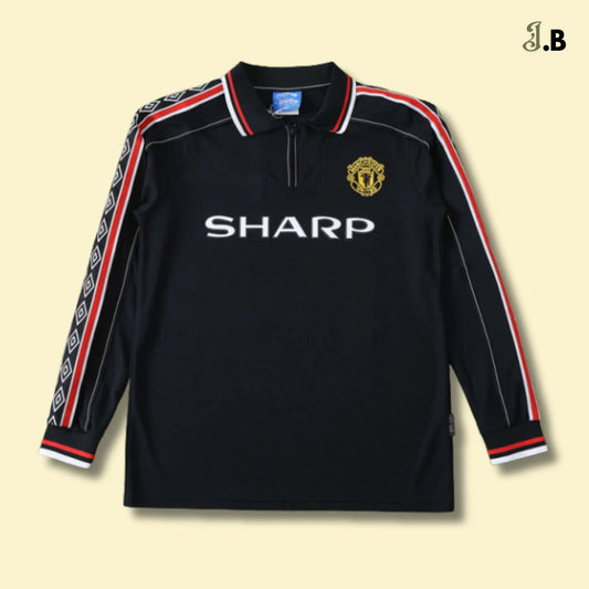 MUFC Retro Black 1998 Long Sleeve - JogaBonito - Jersey