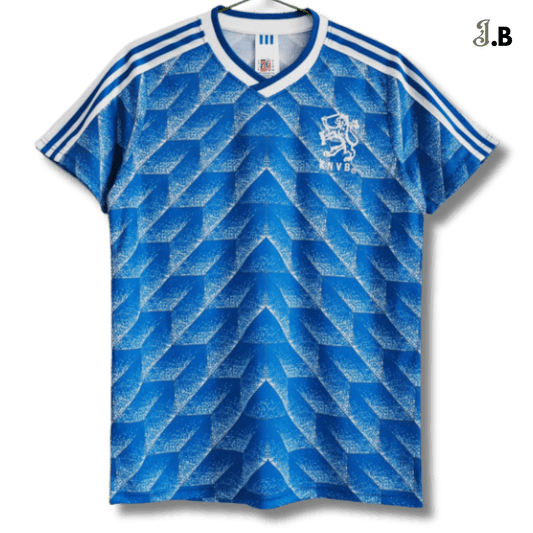 Netherlands Vintage 88 Away Fan Version Blue Jersey - JogaBonito - Jersey