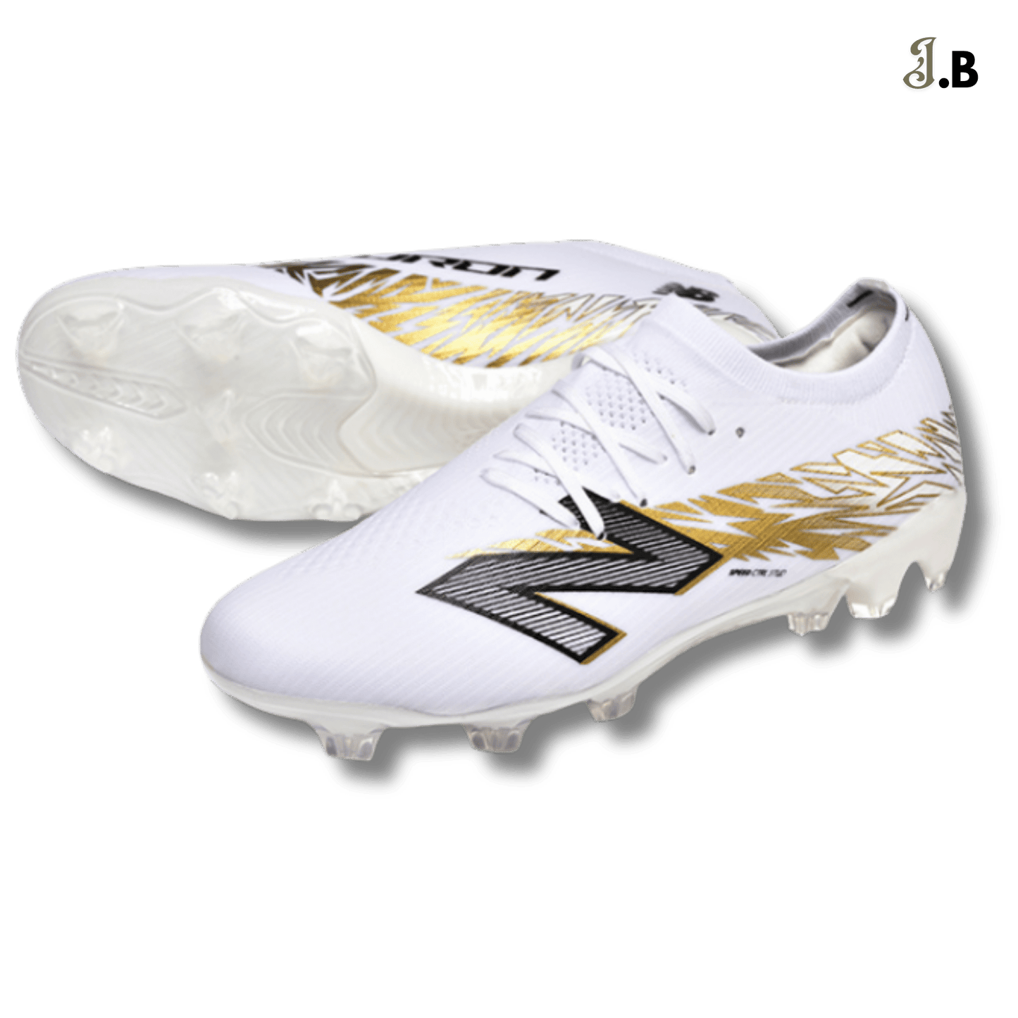 New Balance Furon Team V8 Elite FG Cleats White/Gold - JogaBonito - Cleat
