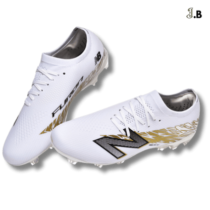 New Balance Furon Team V8 Elite FG Cleats White/Gold - JogaBonito - Cleat
