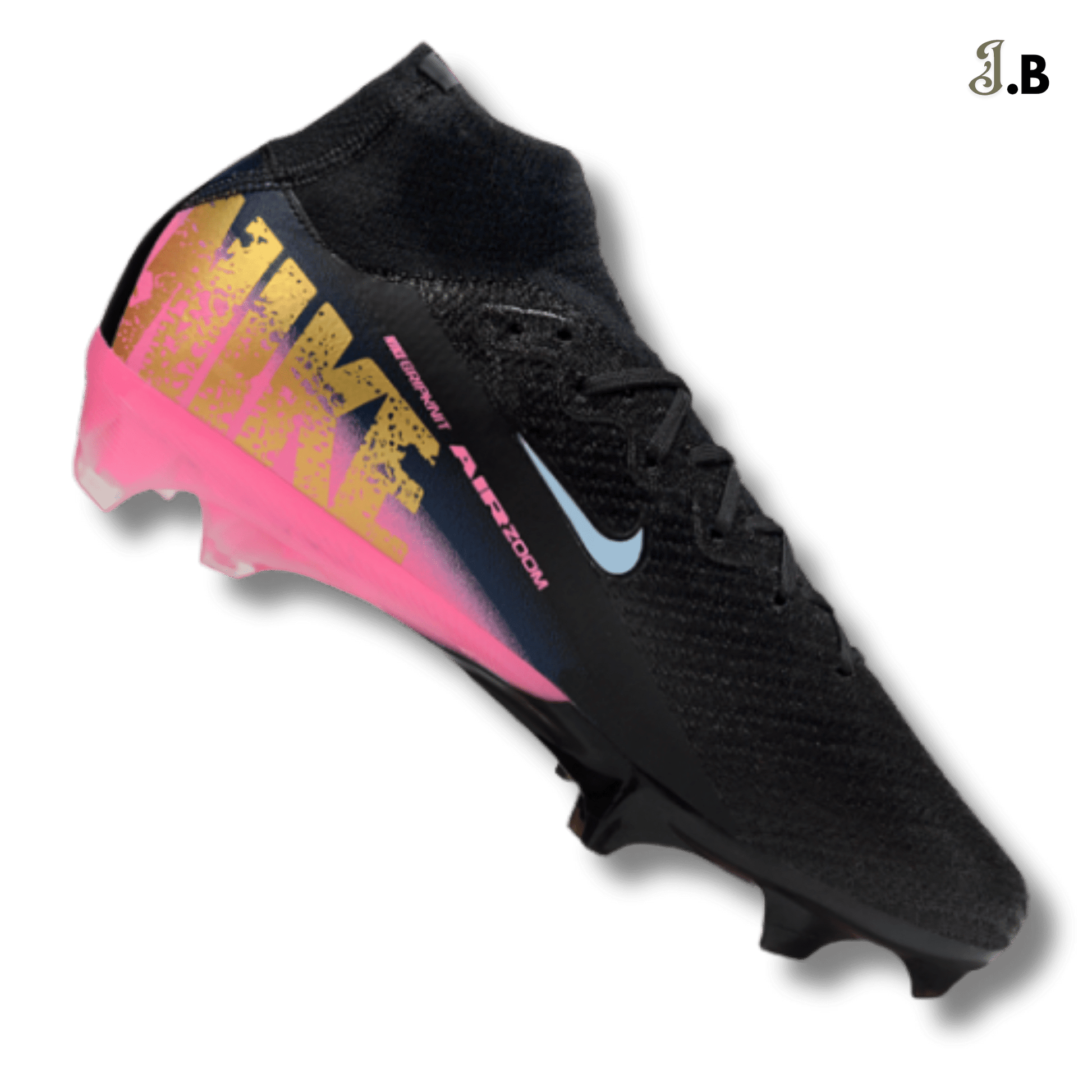 Nike Air Zoom Mercurial Vapor XVI Elite Black/Pink Cleats - JogaBonito - Athletic Shoes