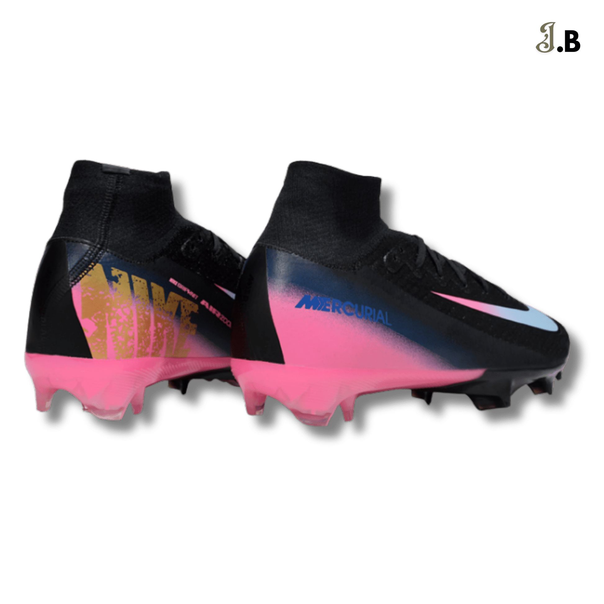 Nike Air Zoom Mercurial Vapor XVI Elite Black/Pink Cleats - JogaBonito - Athletic Shoes