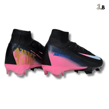 Nike Air Zoom Mercurial Vapor XVI Elite Black/Pink Cleats - JogaBonito - Athletic Shoes