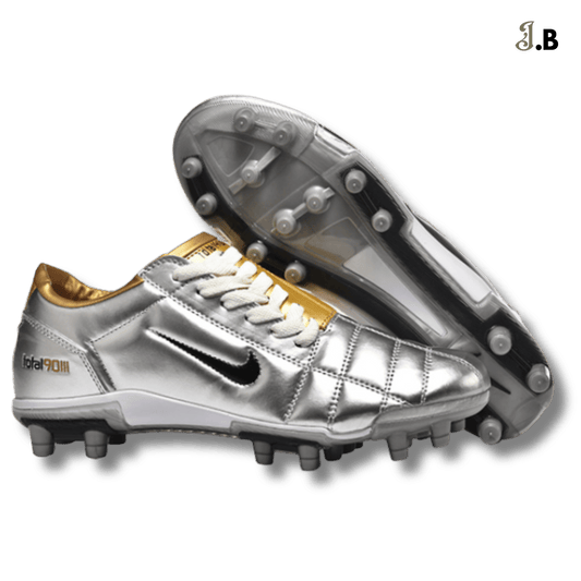 Nike Air Zoom T90 FG Cleats Silver/Gold - JogaBonito - Cleat