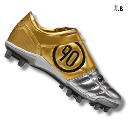 Nike Air Zoom T90 FG Cleats Silver/Gold - JogaBonito - Cleat