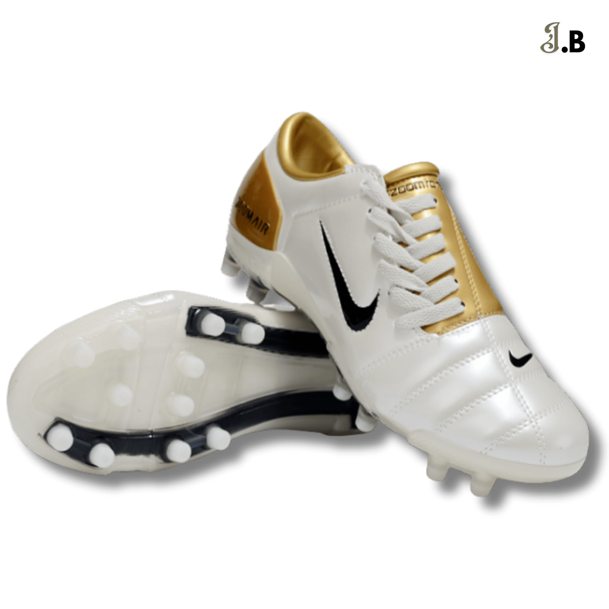 Nike Air Zoom T90 Gold/White FG Cleats - JogaBonito - Cleat