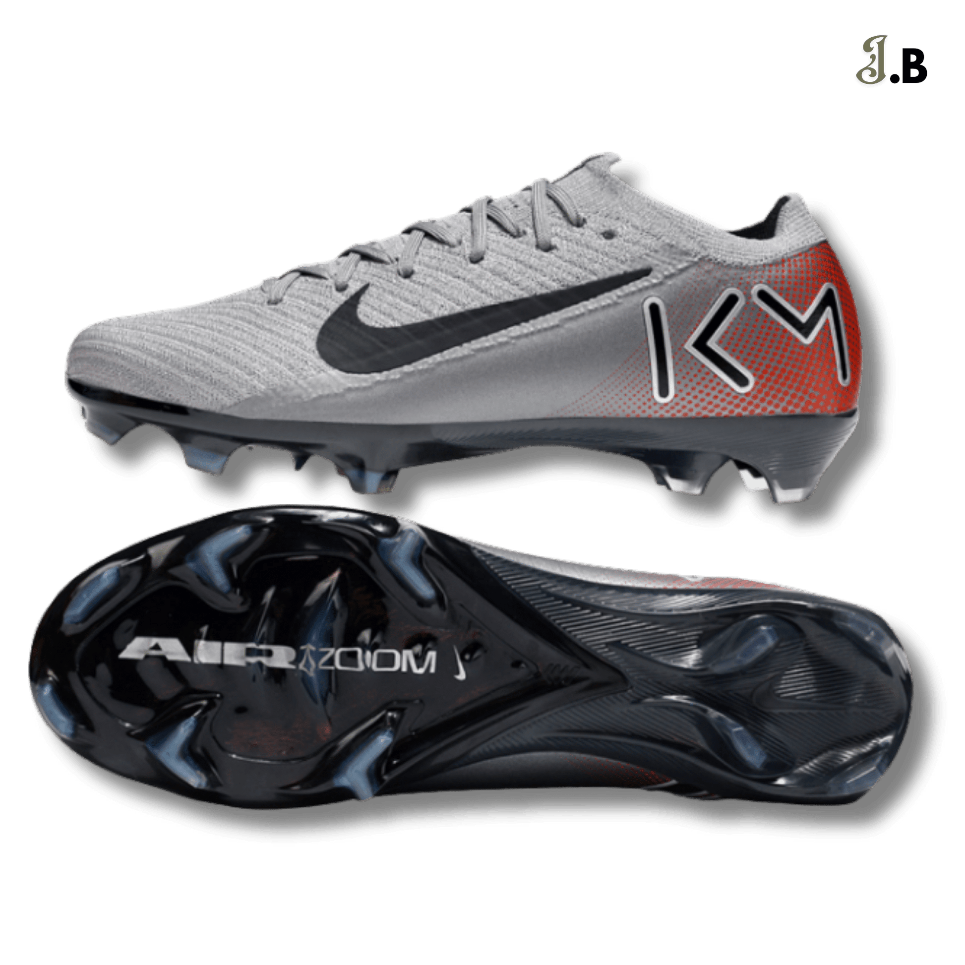 Nike Grey Bonded Pack Air Zoom Mercurial Vapor XV Elite FG Cleats - JogaBonito - Athletic Shoes