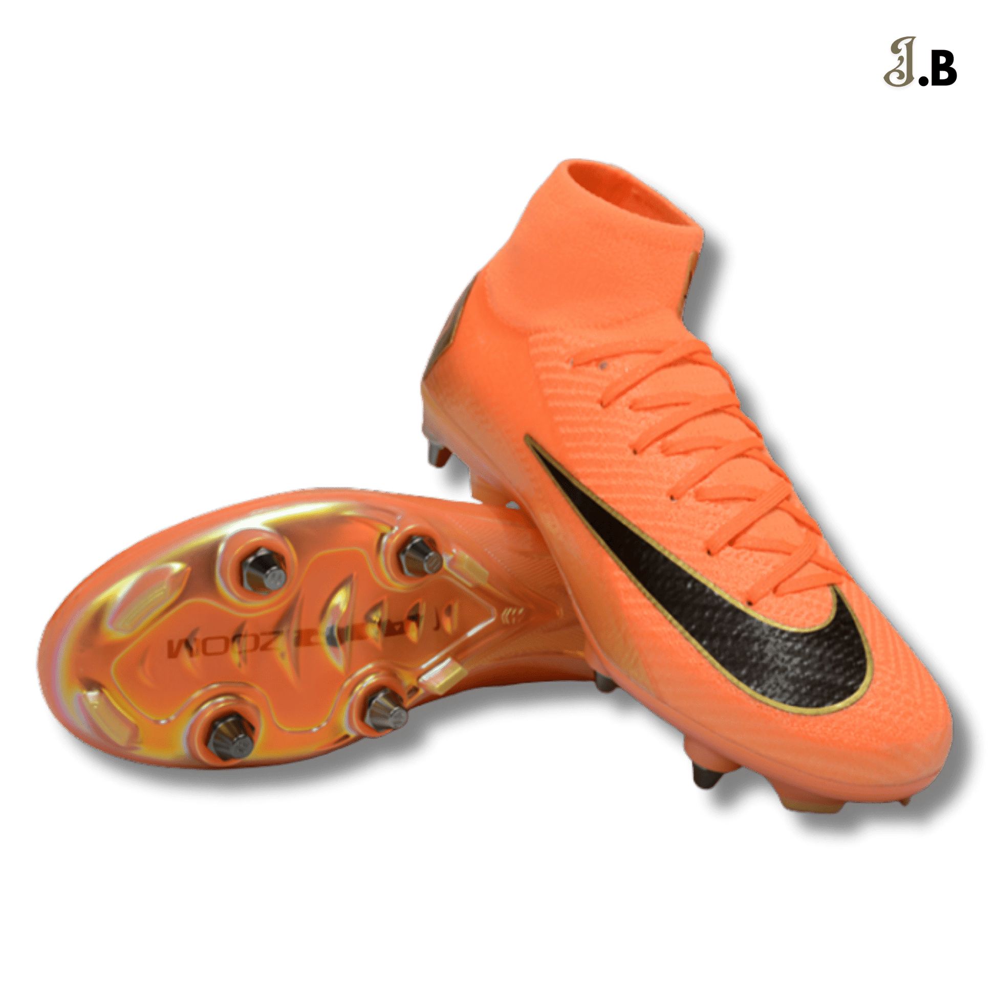 Nike Mercurial Vapor Elite Orange/Black Cleats - JogaBonito - Athletic Shoes