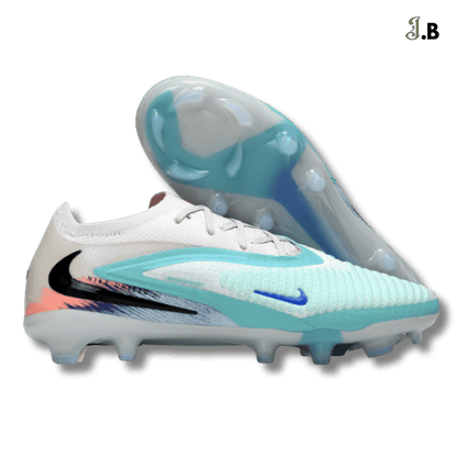 Nike Phantom 6 Elite White/Blue FG Cleats - JogaBonito - Athletic Shoes