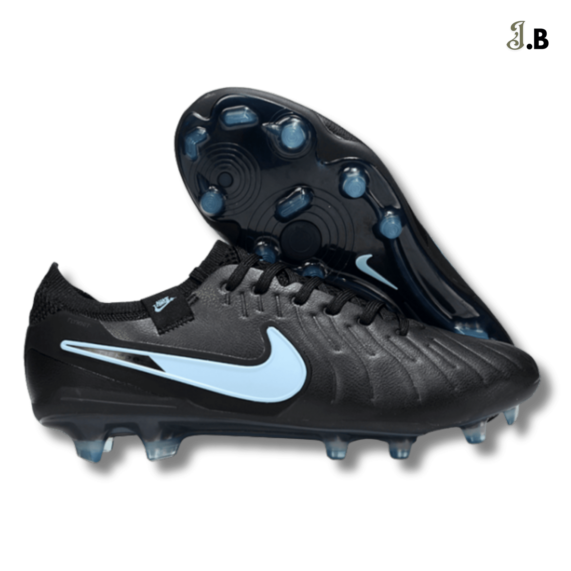 Nike Tiempo Legend Academy X Black/Light Blue TF Cleats - JogaBonito - Athletic Shoes