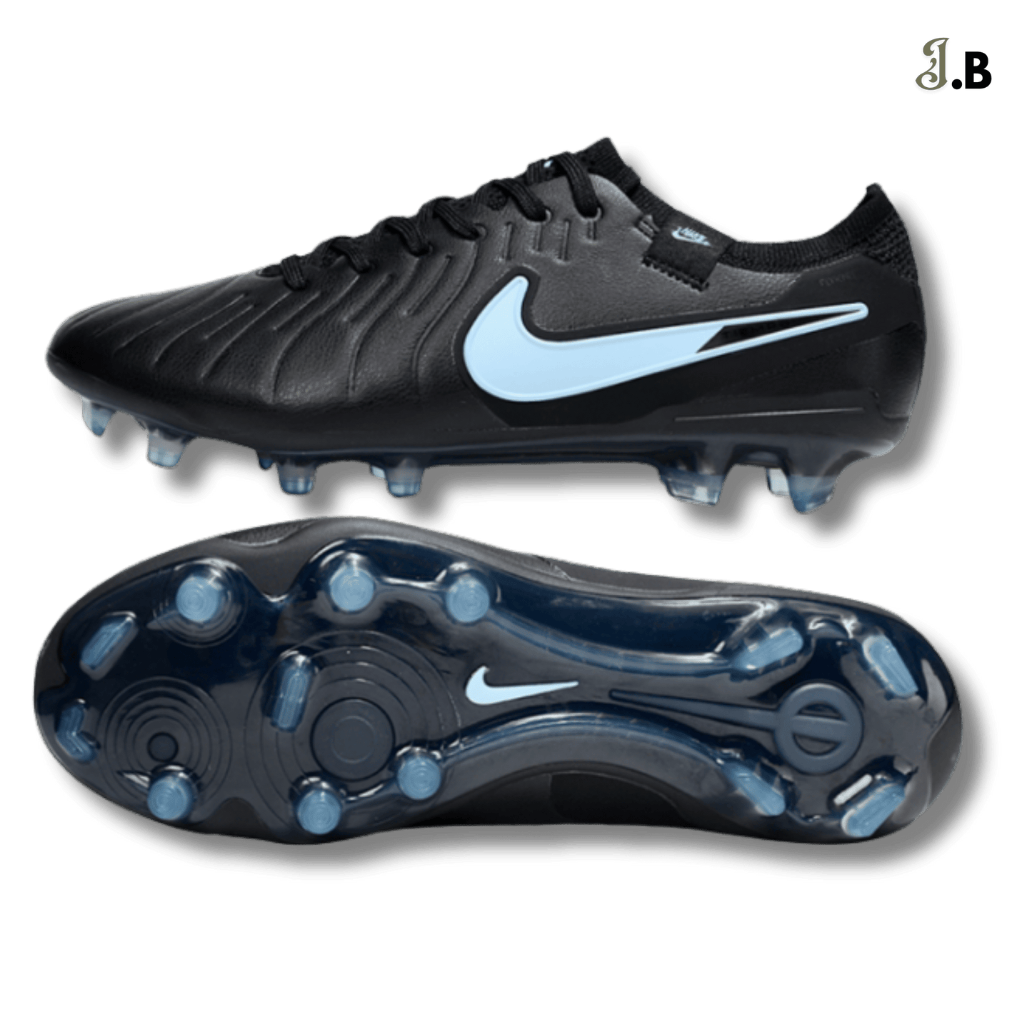 Nike Tiempo Legend Academy X Black/Light Blue TF Cleats - JogaBonito - Athletic Shoes