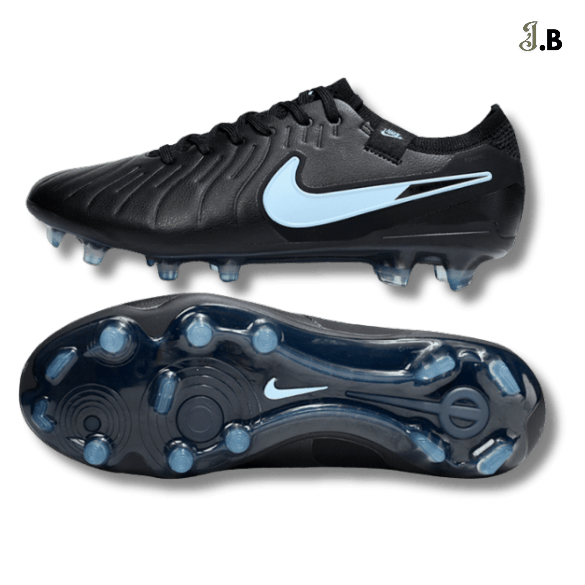 Nike Tiempo Legend Academy X Black/Light Blue TF Cleats - JogaBonito - Athletic Shoes