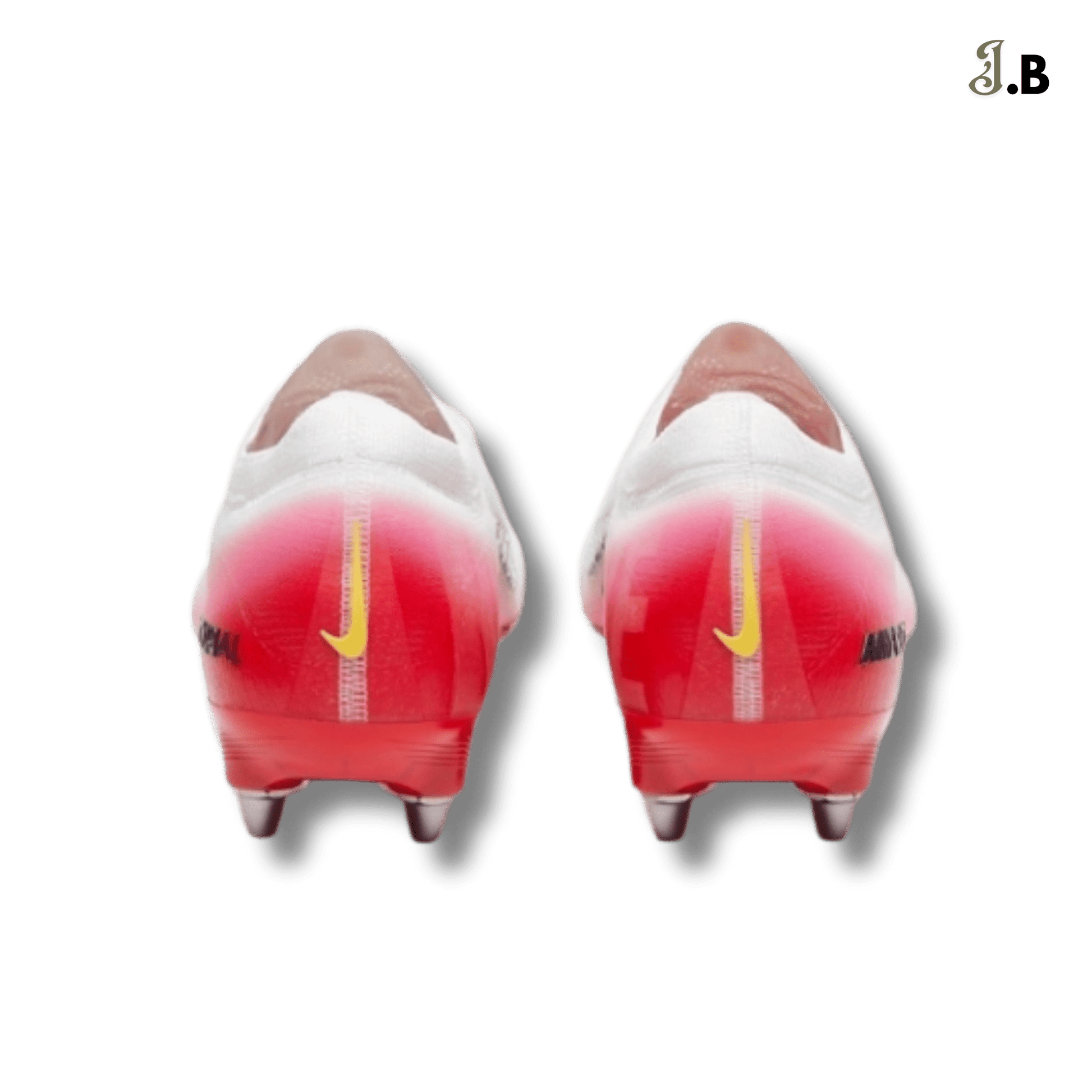 Nike White/Red Air Zoom Mercurial Vapor XV Elite SG Cleats - JogaBonito - Athletic Shoes