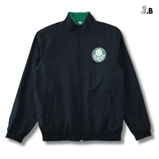 Palmeiras SP Vintage Green Reversible Windbreaker - JogaBonito - Jersey