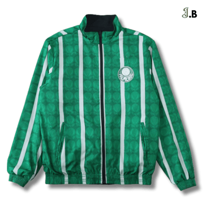 Palmeiras SP Vintage Green Reversible Windbreaker - JogaBonito - Jersey