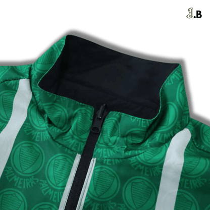 Palmeiras SP Vintage Green Reversible Windbreaker - JogaBonito - Jersey